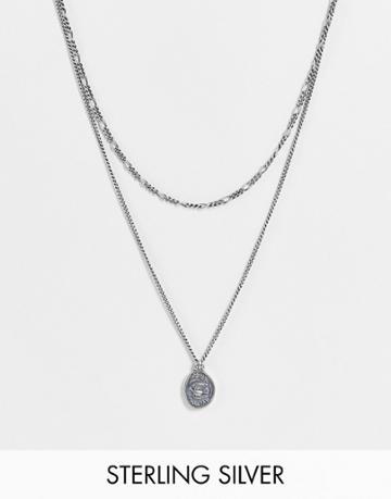 Serge Denimes Pax Pendant Necklace In Sterling Silver