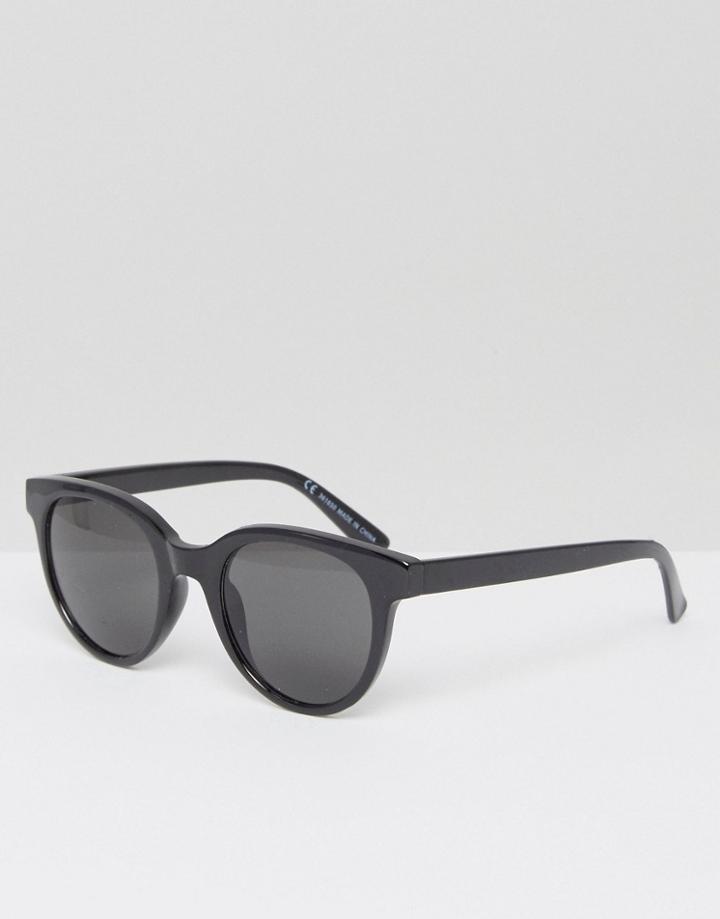Weekday Transfer Round Sunglasses - Black