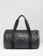 Heist Quilted Leather Look Duffle Bag - Black