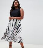 Coast Curve Bailey Print Pleated Midi Dress - Multi