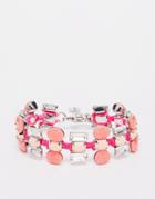 Nali Statement Gem Bracelet - Pink