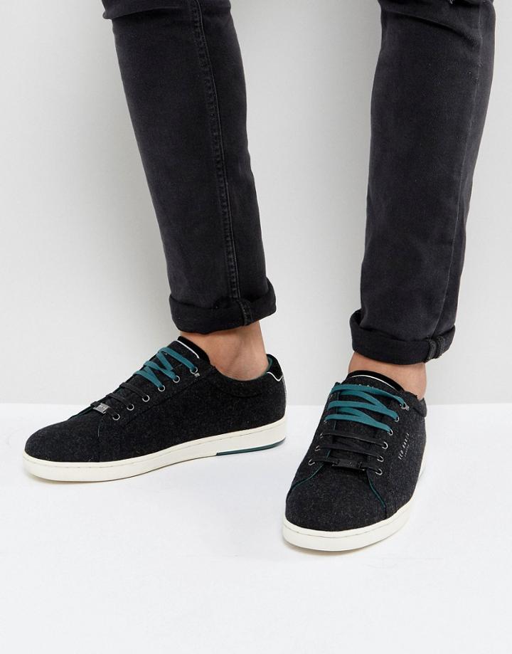 Ted Baker Minem Wool Sneakers In Gray - Gray