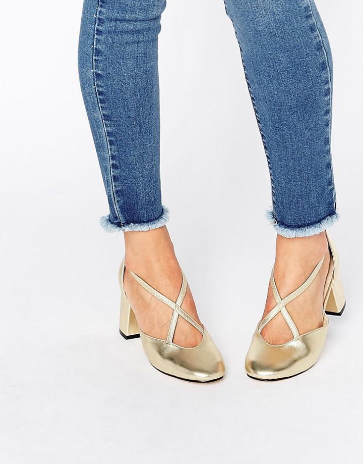 Asos Orbis Mid Heeled Shoes - Tan