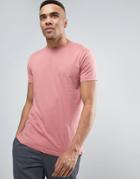 Redefined Rebel Longline T-shirt With Curved Hem - Pink