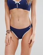 Pour Moi Waffle Tab Bikini Bottom - Navy