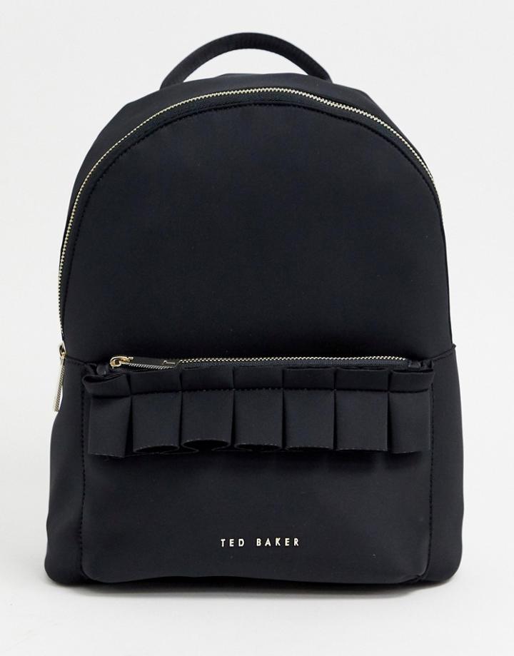 Ted Baker Resse Ruffle Detail Backpack - Black