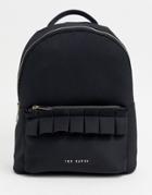 Ted Baker Resse Ruffle Detail Backpack - Black