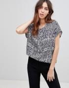See U Soon Printed Top - Navy