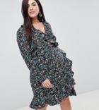 Junarose Floral Printed Wrap Dress - Multi