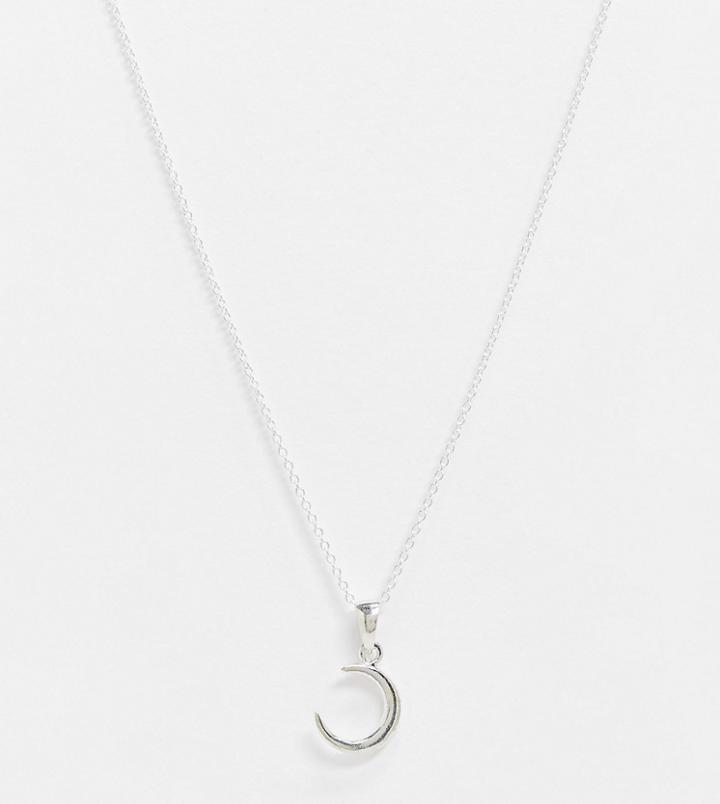 Kingsley Ryan Necklace With Crescent Moon Pendant In Sterling Silver