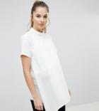 Asos Maternity Exclusive Nursing Clean Wrap Top - White