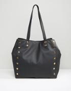 Asos Studded Shopper Bag - Black