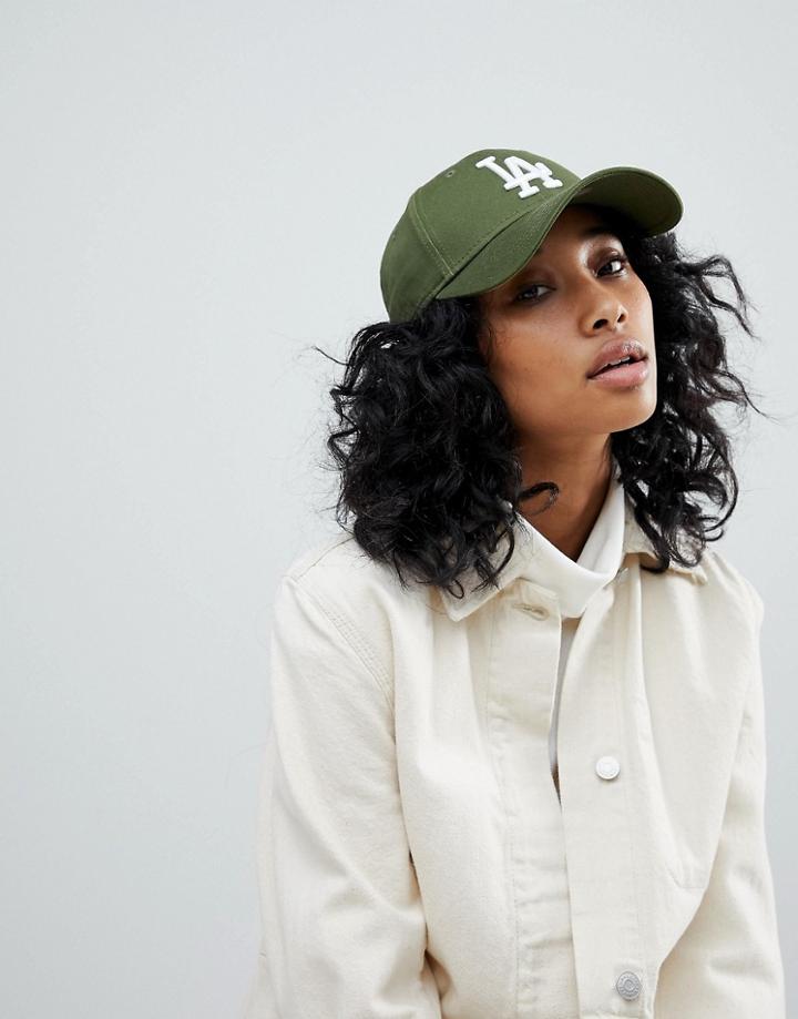New Era La 9forty Cap In Khaki - Green