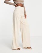 In The Style Wide Leg Pants In Cream-white