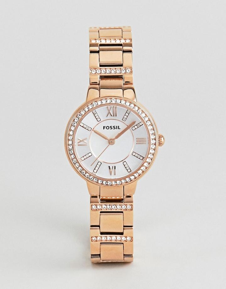 Fossil Es3284 Virginia Bracelet Watch In Gold - Gold