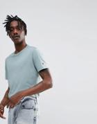 Champion T-shirt With Small Logo In Blue - Blue