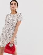 River Island Swing Dress In Mono Print-red