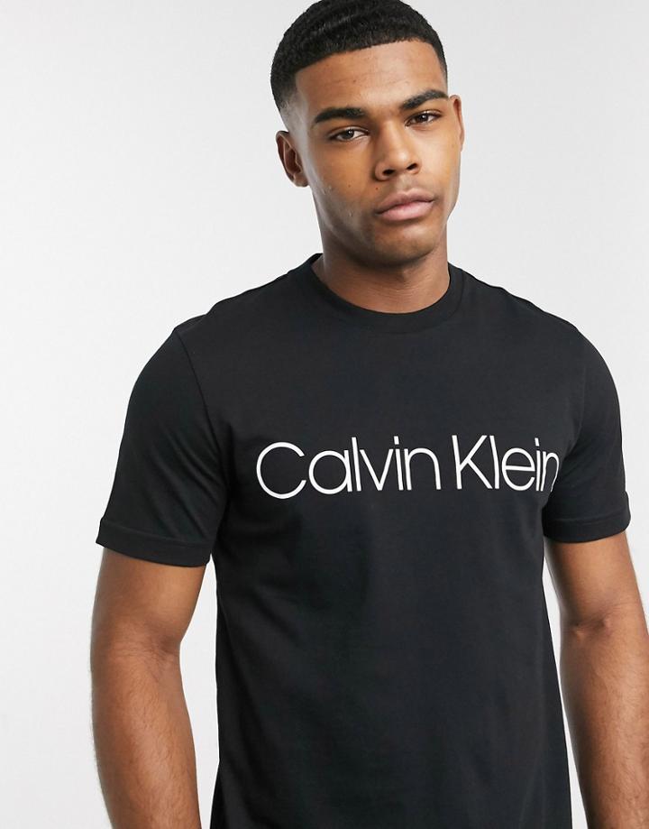 Calvin Klein Logo T-shirt In Black