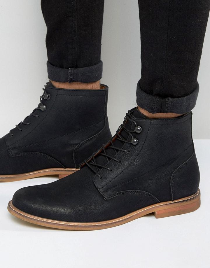 Call It Spring Croiwet Laceup Boots - Black