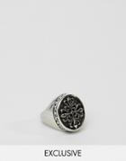 Reclaimed Vintage Inspired Signet Ring - Silver