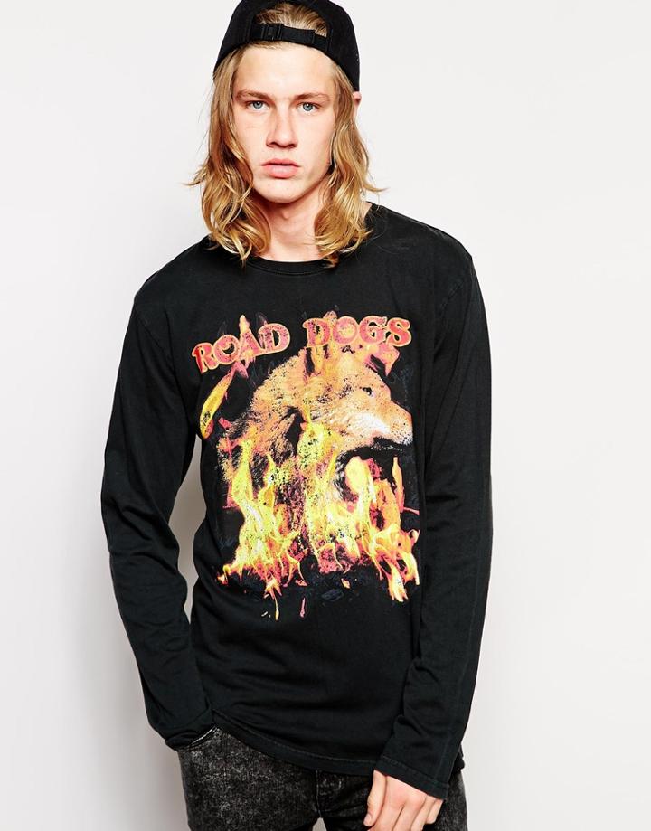 Afends Road Kill Long Sleeve T-shirt - Black