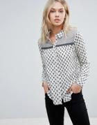 Only Ote Patterned Shirt - White