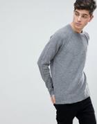 Mango Man Textured Knit Sweater In Gray