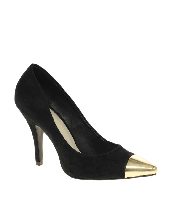 Asos Sidney Pointed High Heels With Metal Toe Cap