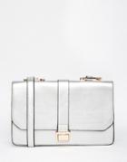 Liquorish Metallic Lady Shoulder Bag - Silver