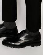 Base London Barrage Leather Derby Shoes - Black
