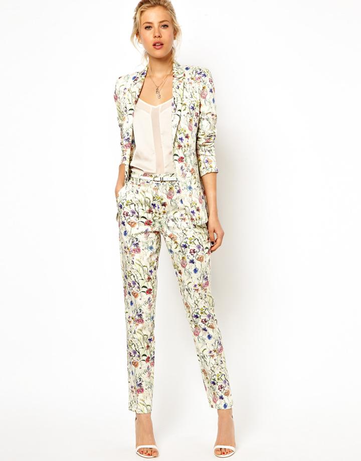 Asos Premium Pants In Floral Print