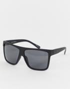 Quay Australia Barnun Square Frame Sunglasses - Black