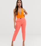 Asos Design Petite Fluro Pink Slim Suit Pants