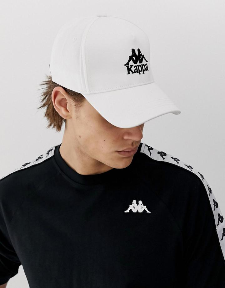 Kappa Authentic Vigoleno Cap With Embroidered Logo In White - White