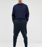 Asos Design Tall Drop Crotch Sweatpants In Navy