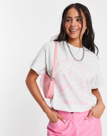Skinnydip X Spongebob Mr Krabs Oversized T-shirt In Gray-grey