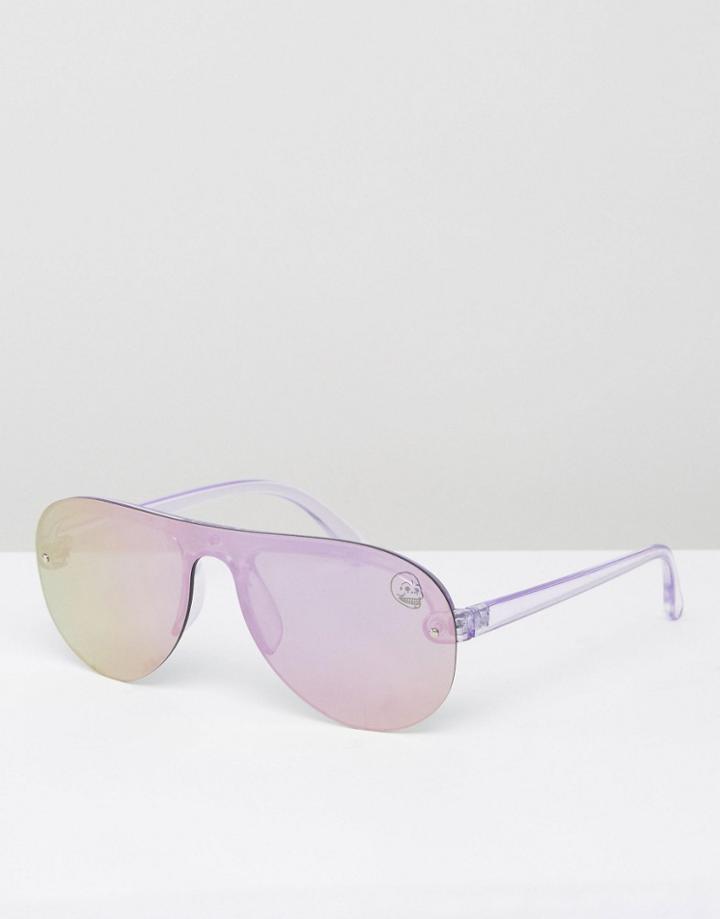 Cheap Monday Aviator In Lilac Mirror - Purple