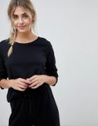 Asos Mix & Match Long Sleeve Pyjama Jersey Top-black