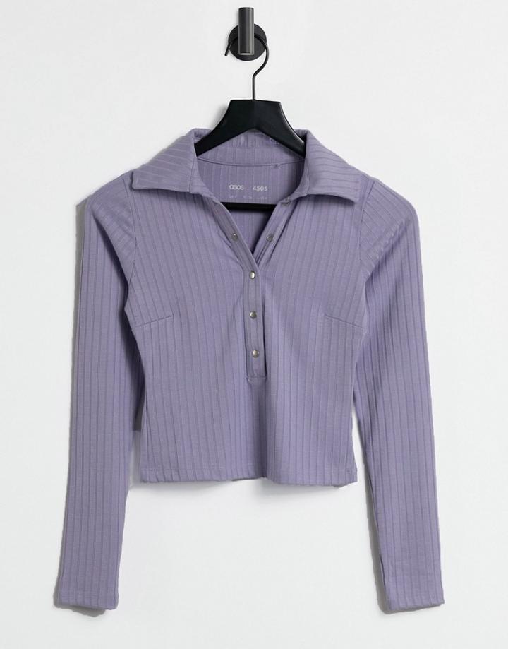 Asos 4505 Polo Top-purple