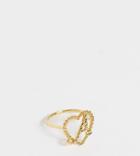 Reclaimed Vintage Inspired Gold Plated A Initial Ring - Gold