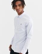 Allsaints Redondo Ramskull Logo Long Sleeve Shirt In Light Blue