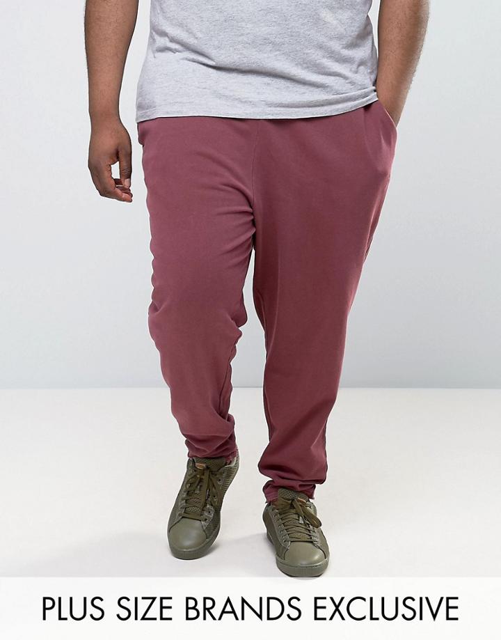 Puma Plus Cropped Joggers In Burgundy Exclusive To Asos 57530801 - Red