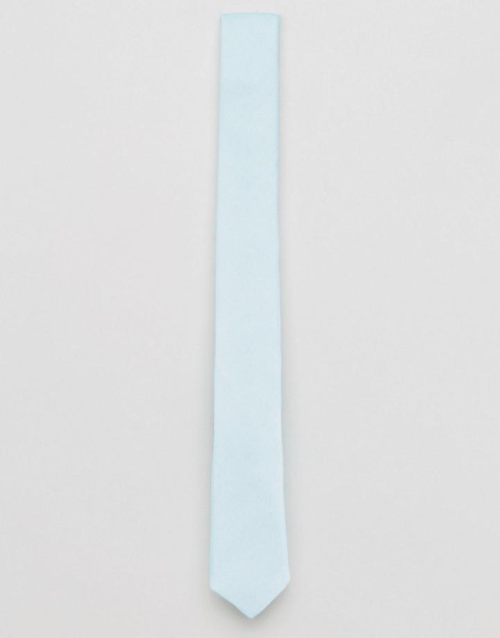 Asos Slim Tie In Mint Texture - Green