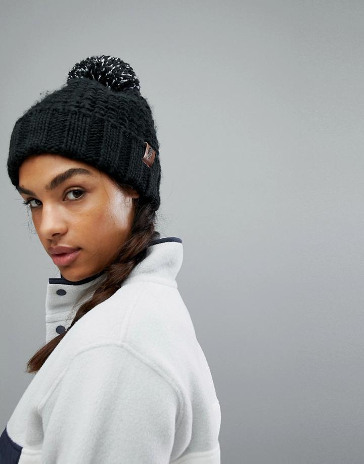 North Face Black Chunky Beanie - Black