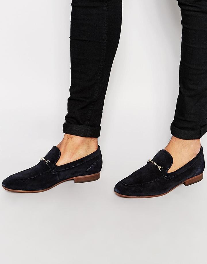 Hudson London Navarre Suede Loafers - Blue
