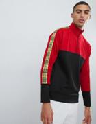 Ki5-a Quarter Zip Track Top-red