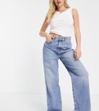 New Look Petite Wide Leg Jean In Light Blue-blues