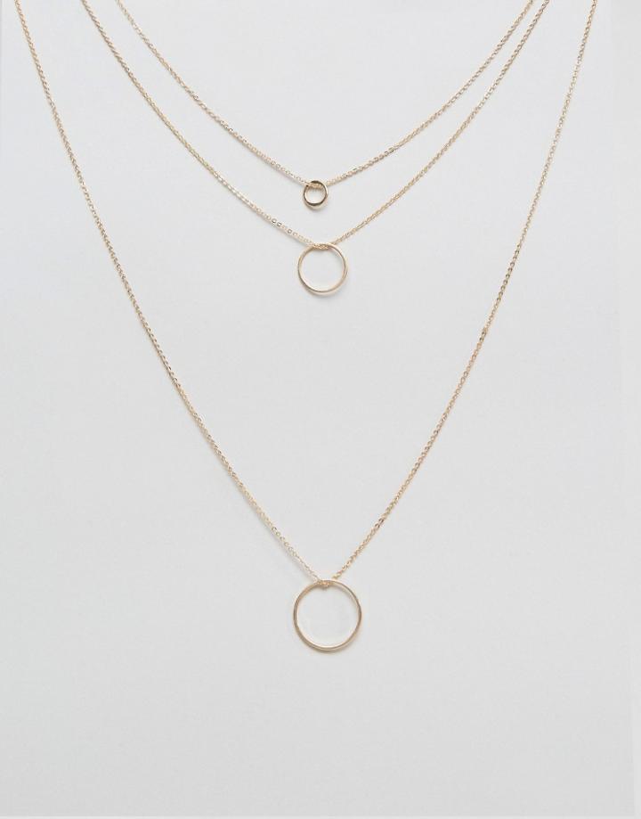 Nylon Silver Plated Multi Row Necklace - Silver