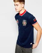 Brave Soul Chest Emblem Polo Shirt - Blue