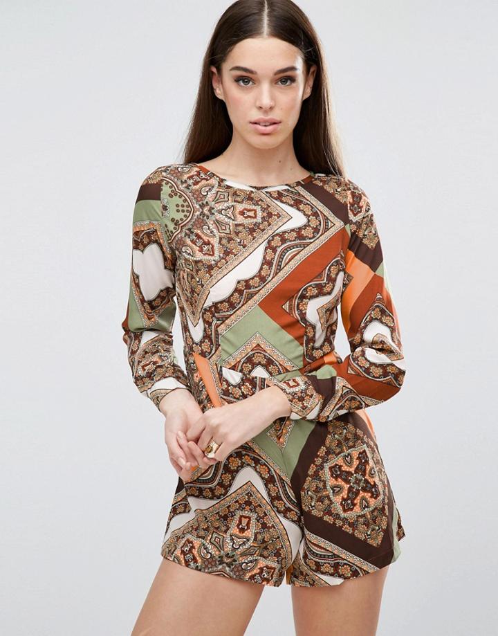Ax Paris Multi Printed Romper - Multi